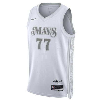 Unisex Dallas Mavericks Luka Dončić White 2024/25 Swingman Jersey - City Edition