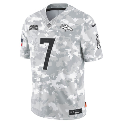 John Elway Denver Broncos Nike 2024 Salute to Service Retired   Limited Jersey - Arctic Camo