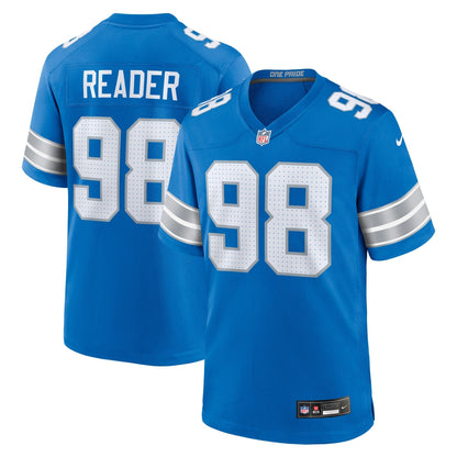 D.J. Reader Detroit Lions Nike Team Game Jersey -  Blue