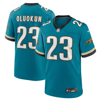 Foye Oluokun Jacksonville Jaguars Nike Prowler Throwback   Game Jersey - Teal