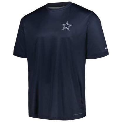 Men's Columbia Navy Dallas Cowboys Terminal Tackle Omni-Shade Texas T-Shirt