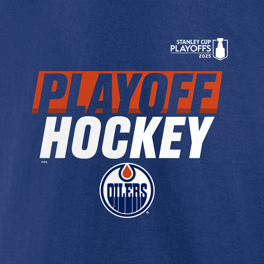 Men's Edmonton Oilers Royal 2025 Stanley Cup Playoffs Breakout T-Shirt