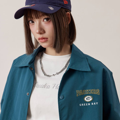 NFL Super Bowl Packers Coach Jacket American Retro Sports Training Print Windproof Quick Dry Jacket