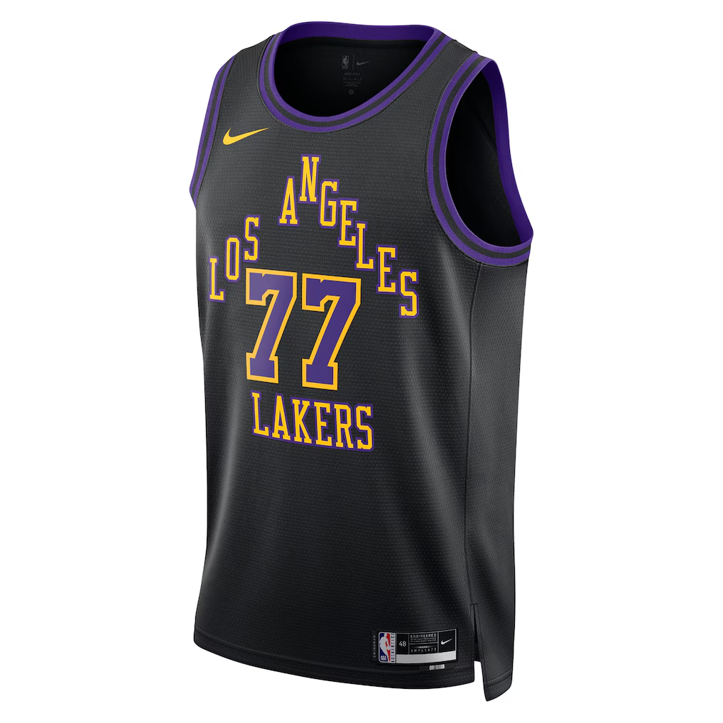 Los Angeles Lakers Luka Dončić Nike Black 2025/26 Swingman Jersey - City Edition