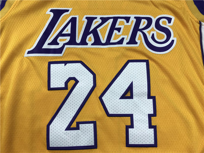 Los Angeles Lakers #24 Kobe Bryant Retired Yellow Jersey