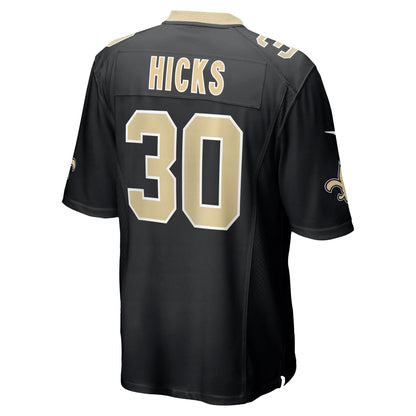 Faion Hicks New Orleans Saints Nike  Game Jersey -  Black