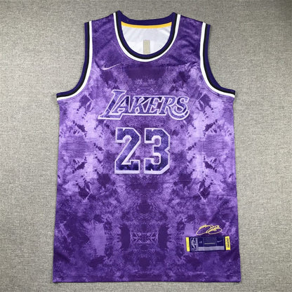 Lebron James LA Lakers Purple Jersey #23