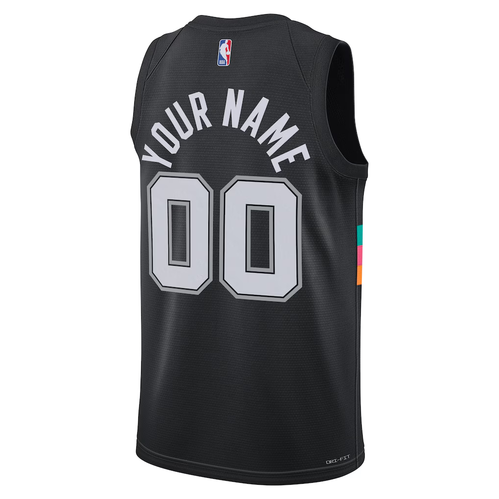 San Antonio Spurs Nike Black 2025/26 City Edition Swingman Custom Jersey