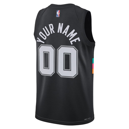 San Antonio Spurs Nike Black 2025/26 City Edition Swingman Custom Jersey