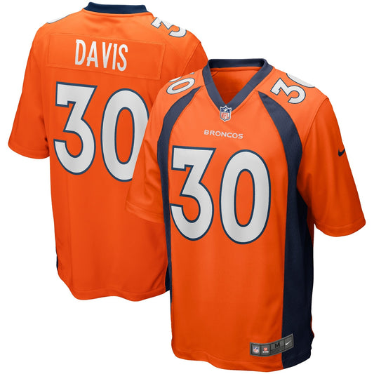 Terrell Davis Denver Broncos Nike Game Retired   Jersey - Orange