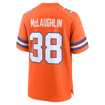 Jaleel McLaughlin Denver Broncos Nike Mile High Collection 1977 Throwback   Game Jersey - Orange