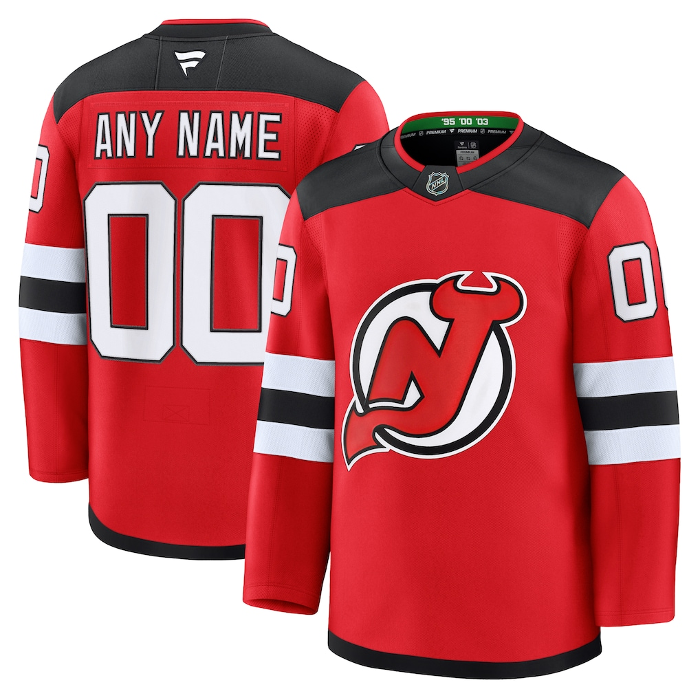Men's New Jersey Devils  Red Home Premium Custom Jersey