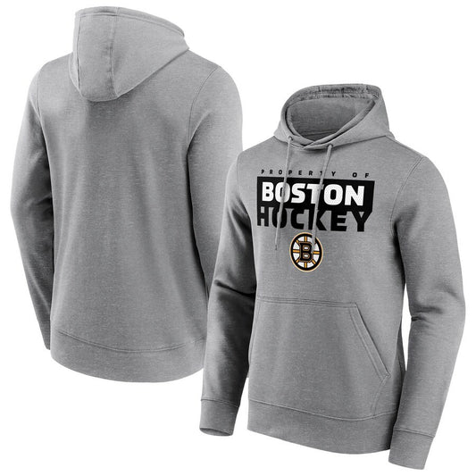 Men's Boston Bruins  Branded Gain Ground Hoodie - Sports Grey
