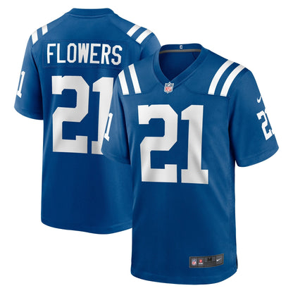 Dallis Flowers Indianapolis Colts Nike Game Jersey -  Royal