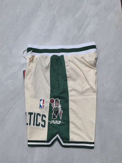 Boston Celtics Off-White Pocket Shorts
