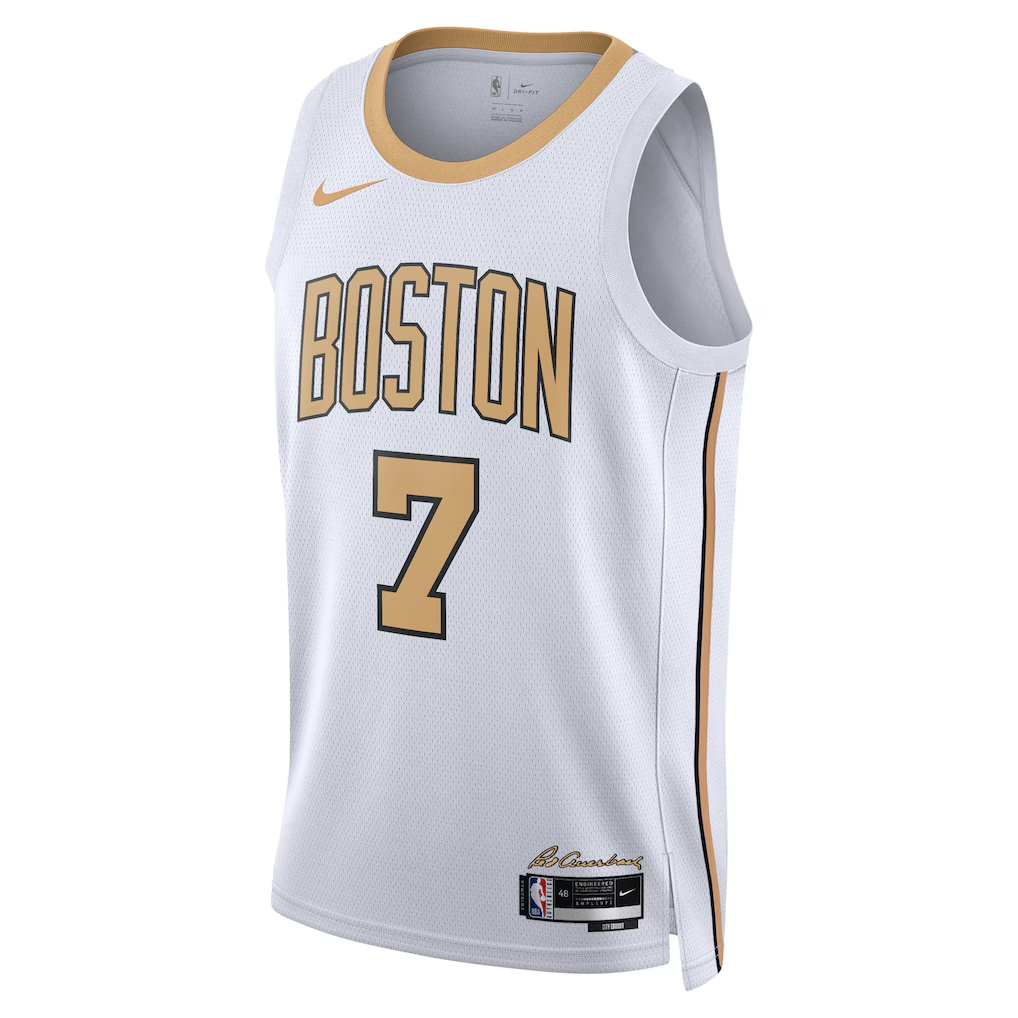 Boston Celtics Jaylen Brown Nike White 2025/26 Swingman Jersey - City Edition