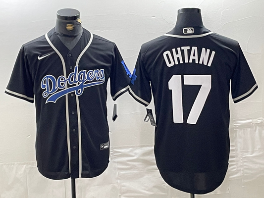 Men's Los Angeles Dodgers Joe Kelly #17 Black Replica Player Jersey