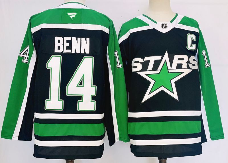 Men's Dallas Stars Jamie Benn #14  Black Player Jersey