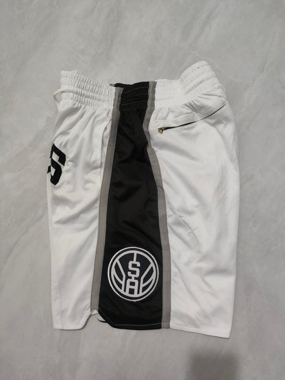 San Antonio Spurs White Fan Edition Pocket Shorts