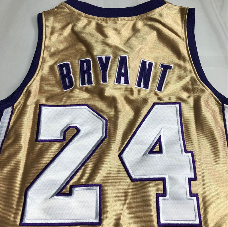 Kobe Bryant 1996-2016 Hall of Fame Gold Fully Embroidered 24# Jersey