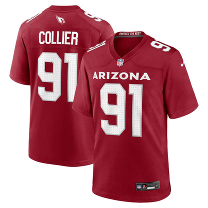 L.J. Collier Arizona Cardinals Nike Team Game Jersey -  Cardinal