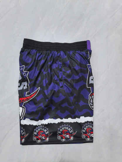 Toronto Raptors purple heat transfer pocket shorts