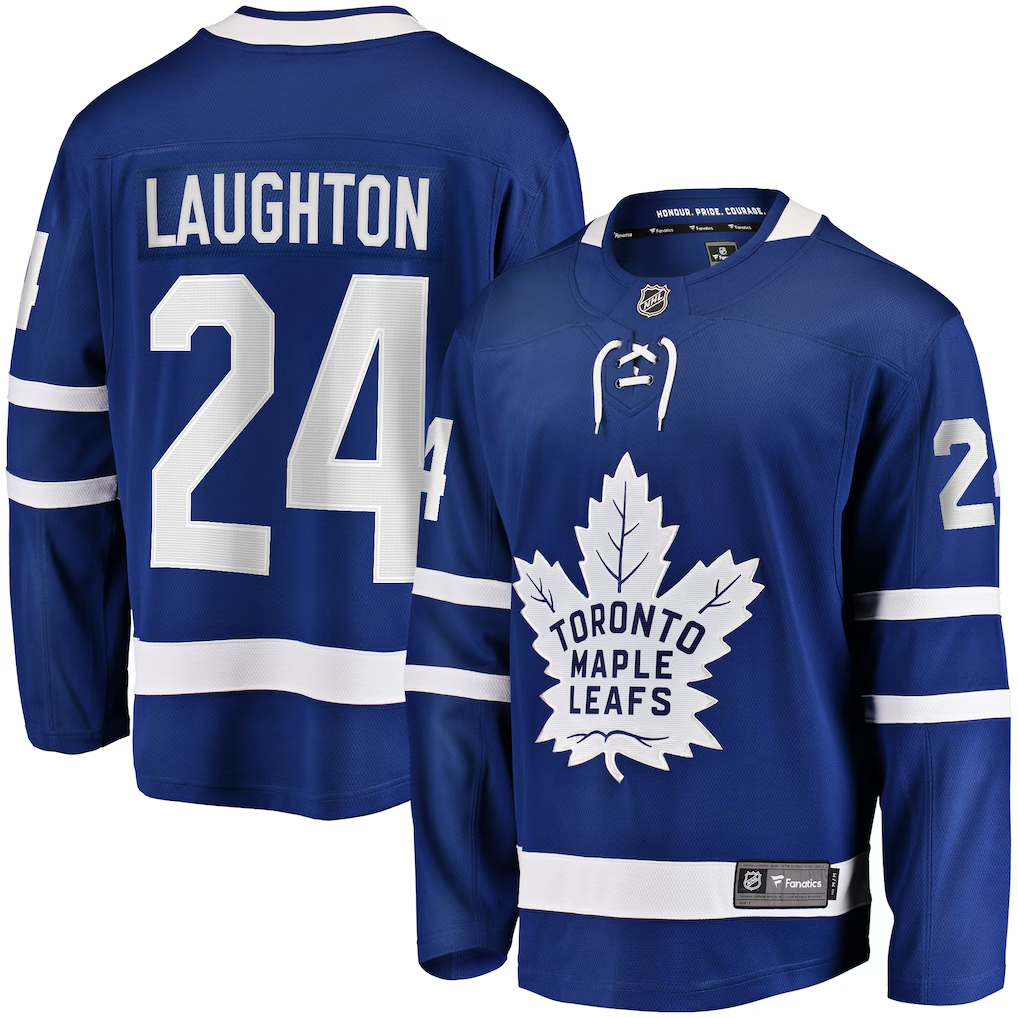 Men's Toronto Maple Leafs Scott Laughton #24 Blue Home Breakaway Jersey