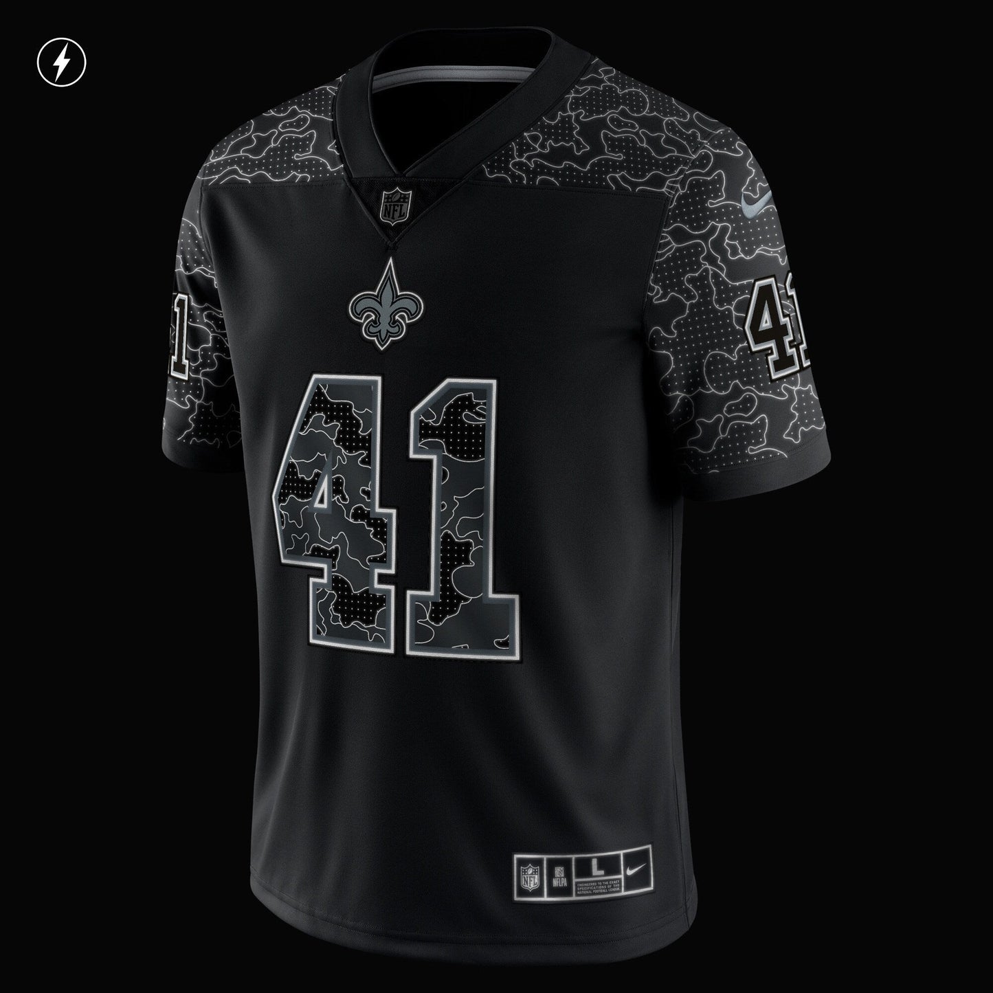 Alvin Kamara New Orleans Saints Nike RFLCTV Limited Jersey - Black