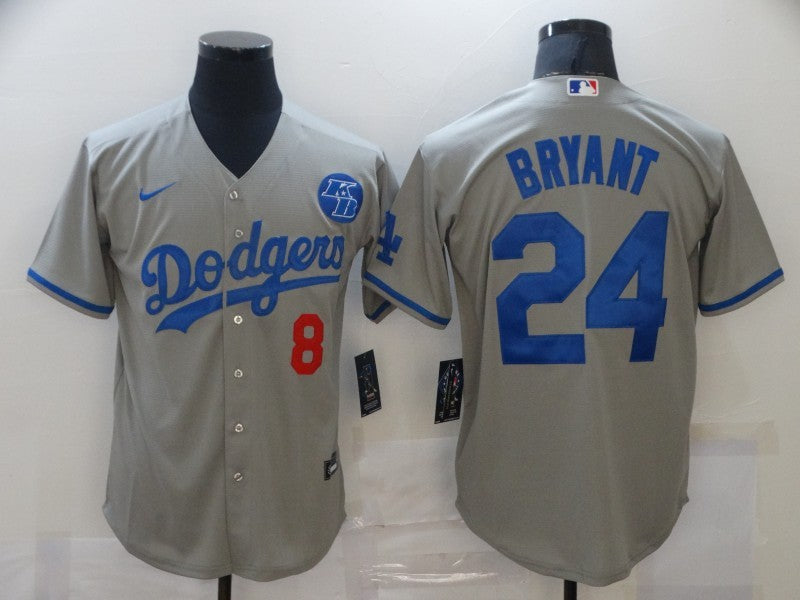 Men's Los Angeles Dodgers Kris Bryant #8-24 Gray Replica Player Jersey