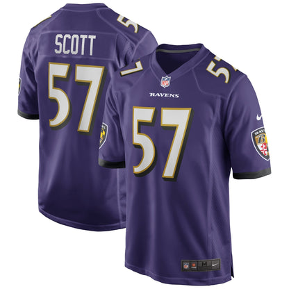Bart Scott Baltimore Ravens Nike Game Retired   Jersey - Purple