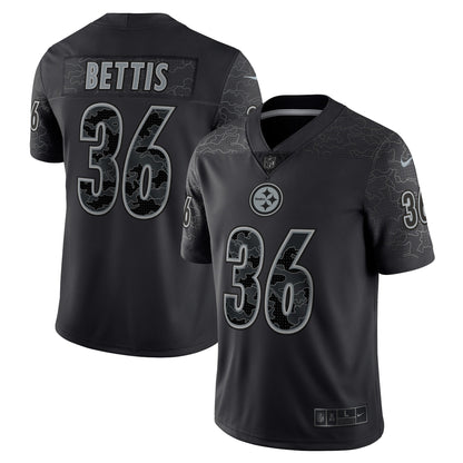 Jerome Bettis Pittsburgh Steelers Nike Retired   RFLCTV Limited Jersey - Black
