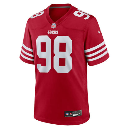 Men's San Francisco 49ers Mykel Williams Nike Scarlet 2025 NFL Draft First Round Pick Game Jersey