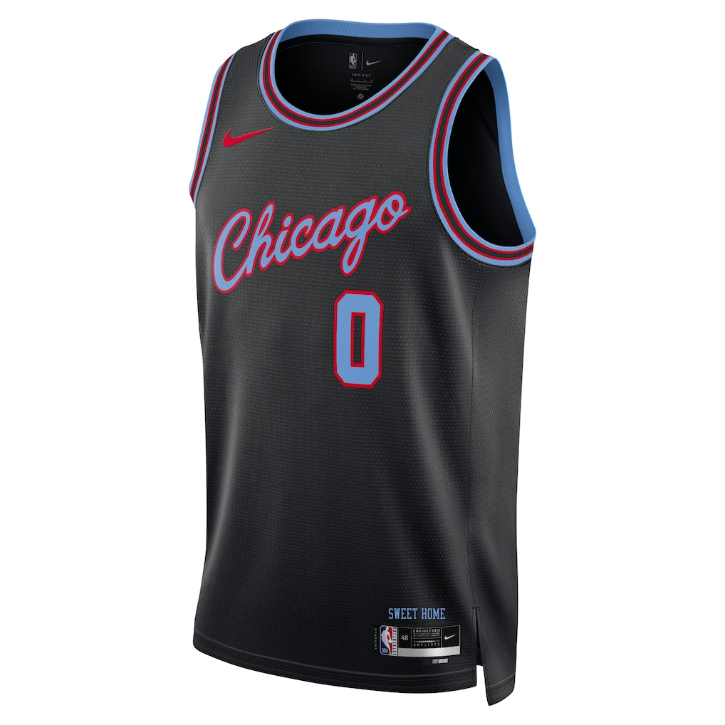 Chicago Bulls Coby White Nike Black 2025/26 Swingman Jersey - City Edition