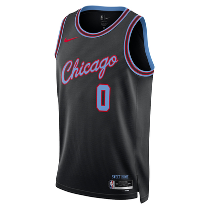 Chicago Bulls Coby White Nike Black 2025/26 Swingman Jersey - City Edition