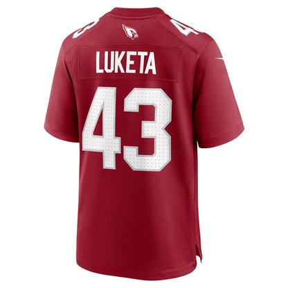 Jesse Luketa Arizona Cardinals Nike Team Game Jersey -  Cardinal
