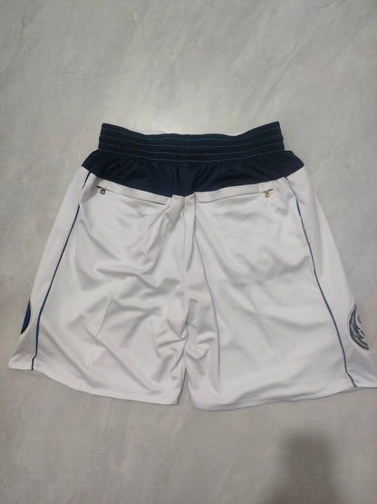 JUST DON Dallas Mavericks White Pocket Shorts