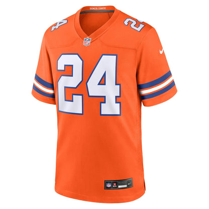 Champ Bailey Denver Broncos Nike Mile High Collection 1977 Throwback Retired   Game Jersey - Orange