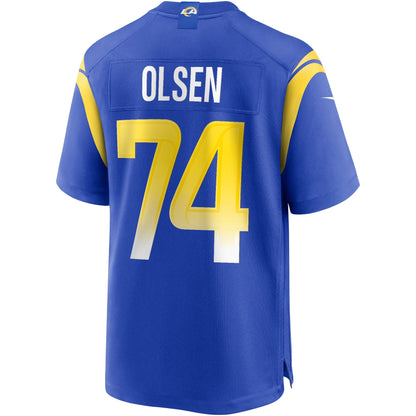 Merlin Olsen Los Angeles Rams Nike Game Retired   Jersey - Royal
