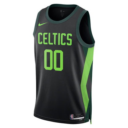 Unisex Boston Celtics Black 2024/25 Custom Swingman Jersey - City Edition