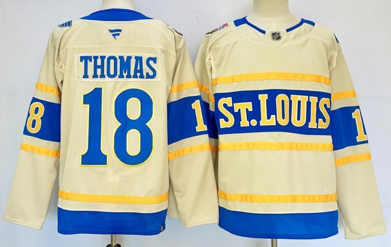 Men's St. Louis Blues Robert Thomas #18 Cream Player Jersey