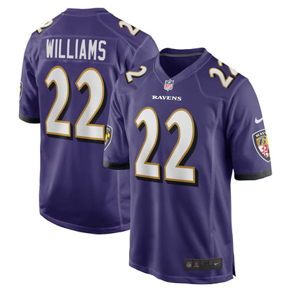 Damarion Williams Baltimore Ravens Nike   Game Jersey - Purple
