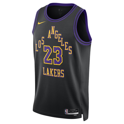 Los Angeles Lakers LeBron James Nike Black 2025/26 Swingman Jersey - City Edition