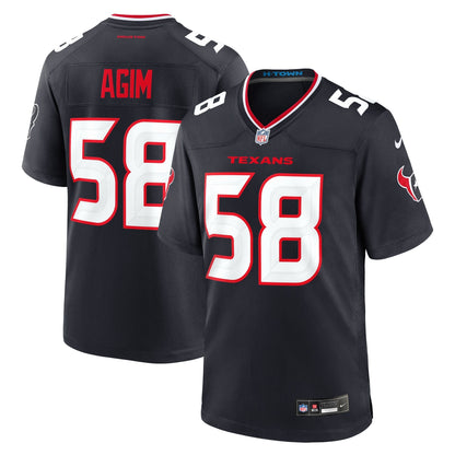 McTelvin Agim Houston Texans Nike Team Game Jersey -  Navy
