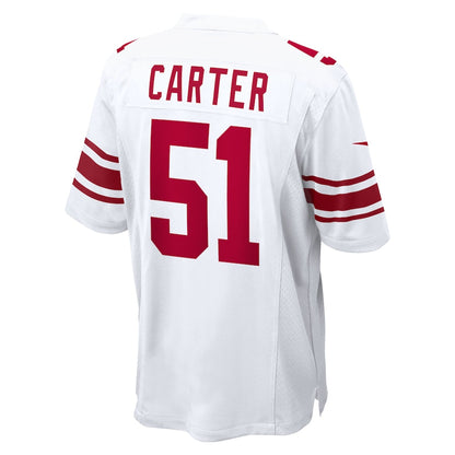 Men's New York Giants Abdul Carter Nike White First Round Pick Game Jersey