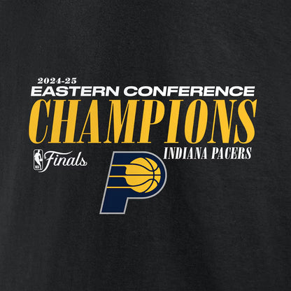 Men's Indiana Pacers Fanatics Black 2025 Eastern Conference Champions Basketball T-Shirt