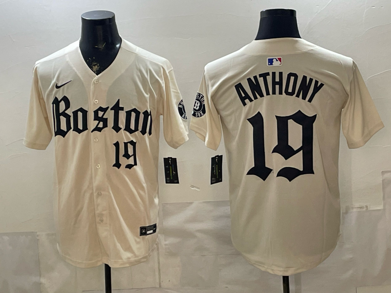 Men's Boston Red Sox Roman Anthony #19 Cream Replica Player Jersey