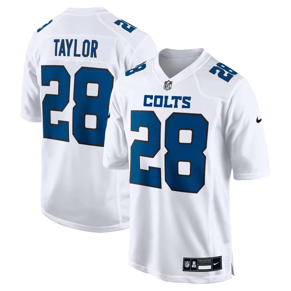 Men's Indianapolis Colts Jonathan Taylor Nike White Fashion Game Jersey