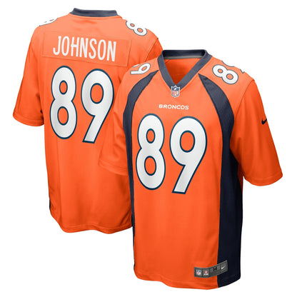 Brandon Johnson Denver Broncos Nike Game   Jersey - Orange