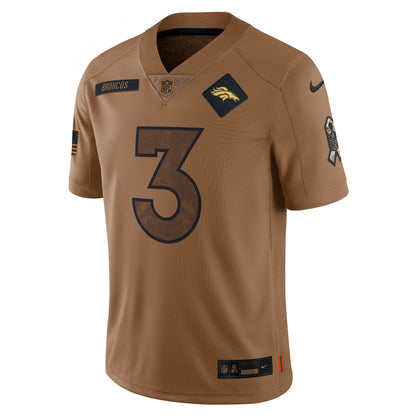 Russell Wilson Denver Broncos Nike Salute To Service Limited Jersey - Brown