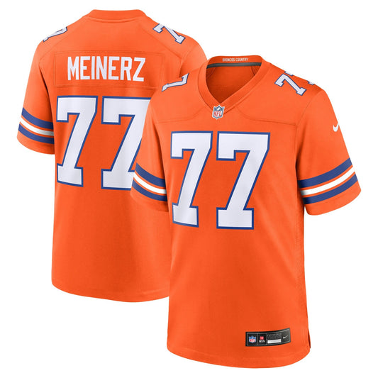 Quinn Meinerz Denver Broncos Nike Mile High Collection 1977 Throwback   Game Jersey - Orange